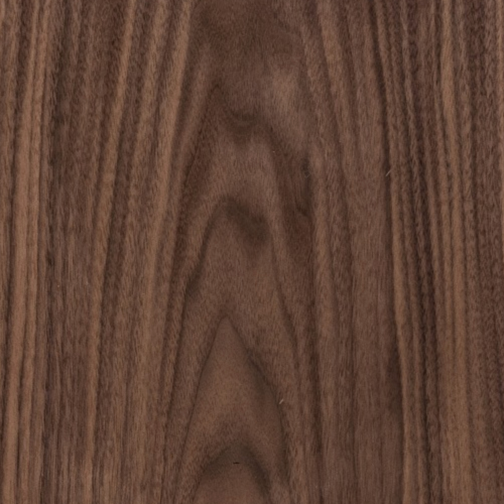 swatch of black walnut hardwood with quartersawn wood grain figure