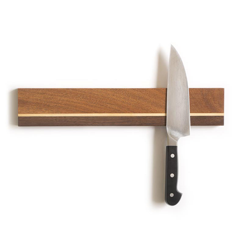 post consumer ipe maple and walnut hardwood handmade magnetic kitchen knife holder